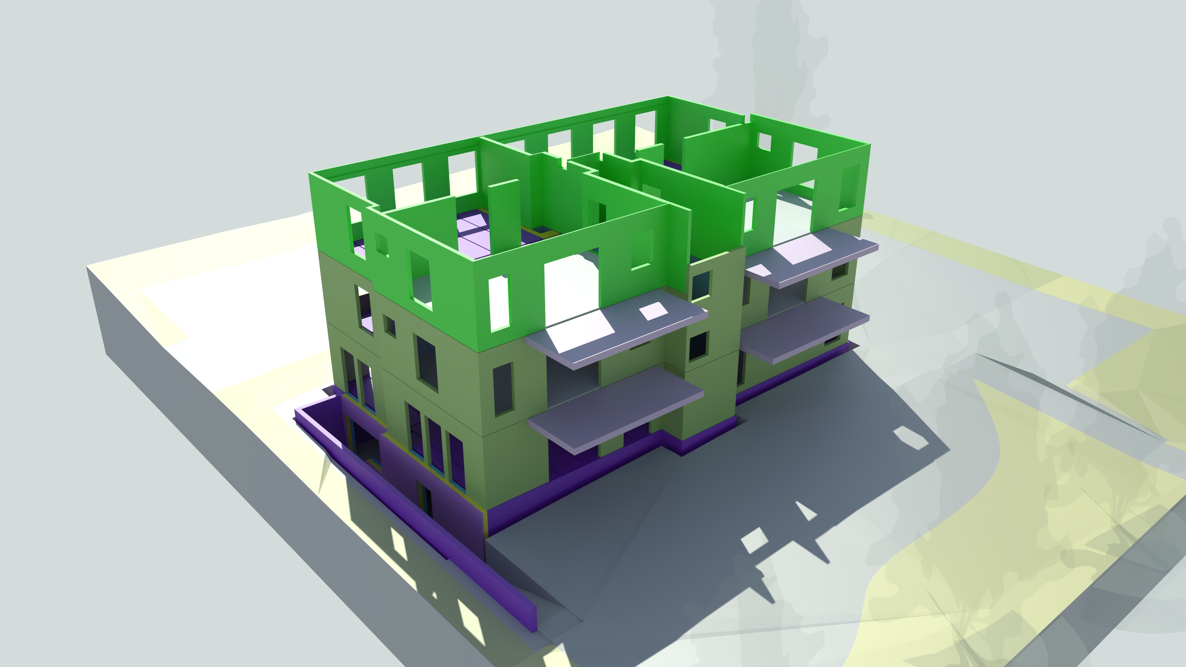 Structural BIM model — rear